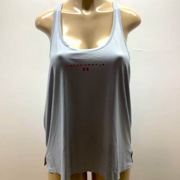 Under Armour Size XL Women's Light Gray Racer Back Tank Top. New With Tags - Picture 1 of 7